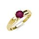 4 - Kelila 6.50 mm Round Rhodolite Garnet Solitaire Engagement Ring 