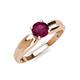 4 - Kelila 6.50 mm Round Rhodolite Garnet Solitaire Engagement Ring 