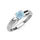 4 - Kelila 6.50 mm Round Aquamarine Solitaire Engagement Ring 
