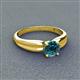 3 - Kelila 6.00 mm Round Blue Diamond Solitaire Engagement Ring 