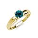 4 - Kelila 6.00 mm Round Blue Diamond Solitaire Engagement Ring 