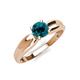 4 - Kelila 6.00 mm Round Blue Diamond Solitaire Engagement Ring 