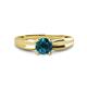 1 - Kelila 6.00 mm Round Blue Diamond Solitaire Engagement Ring 