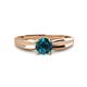 1 - Kelila 6.00 mm Round Blue Diamond Solitaire Engagement Ring 