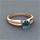 3 - Kelila 6.00 mm Round Blue Diamond Solitaire Engagement Ring 
