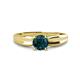 1 - Kelila 6.50 mm Round London Blue Topaz Solitaire Engagement Ring 