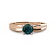 1 - Kelila 6.50 mm Round London Blue Topaz Solitaire Engagement Ring 