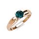 4 - Kelila 6.50 mm Round London Blue Topaz Solitaire Engagement Ring 