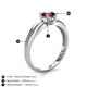 5 - Kelila 6.50 mm Round Rhodolite Garnet Solitaire Engagement Ring 