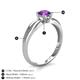 5 - Kelila 6.50 mm Round Amethyst Solitaire Engagement Ring 