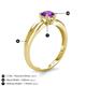 5 - Kelila 6.50 mm Round Amethyst Solitaire Engagement Ring 