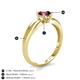 5 - Kelila 6.50 mm Round Rhodolite Garnet Solitaire Engagement Ring 