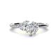 1 - Sasha Heart & Pear Shape Forever One Moissanite 2 Stone Duo Ring 