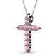 2 - Abella Pink Tourmaline Cross Pendant 