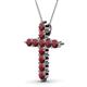 2 - Abella Red Garnet Cross Pendant 