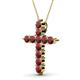 2 - Abella Red Garnet Cross Pendant 
