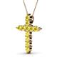 2 - Abella Yellow Sapphire Cross Pendant 