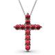 1 - Abella Ruby Cross Pendant 