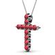 2 - Abella Ruby Cross Pendant 