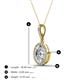 4 - Esha 8x6 mm IGI Certified Oval Cut Lab Grown Diamond and Round Diamond Halo Pendant Necklace 