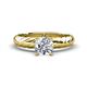 1 - Eudora Classic 6.50 mm Round Forever Brilliant Moissanite Solitaire Engagement Ring 