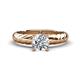 1 - Eudora Classic 6.50 mm Round Forever Brilliant Moissanite Solitaire Engagement Ring 
