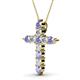 2 - Abella Tanzanite and Diamond Cross Pendant 