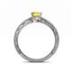 4 - Rachel Classic 5.50 mm Princess Cut Lab Created Yellow Sapphire Solitaire Engagement Ring 