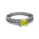 2 - Rachel Classic 5.50 mm Princess Cut Yellow Diamond Solitaire Engagement Ring 