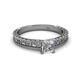 2 - Florian Classic 5.5 mm Princess Cut Forever Brilliant Moissanite Solitaire Engagement Ring 