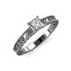 3 - Florie Classic GIA Certified 5.5 mm Princess Cut Diamond Solitaire Engagement Ring 