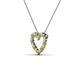 3 - Zayna 2.00 mm Round Yellow Sapphire and Diamond Heart Pendant 