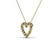 3 - Zayna 2.00 mm Round Citrine and Lab Grown Diamond Heart Pendant 