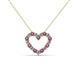 2 - Zayna 2.00 mm Round Rhodolite Garnet and Lab Grown Diamond Heart Pendant 