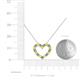 5 - Zayna 2.00 mm Round Yellow Sapphire and Diamond Heart Pendant 