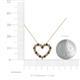 5 - Zayna 2.00 mm Round Smoky Quartz and Diamond Heart Pendant 