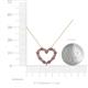5 - Zayna 2.00 mm Round Rhodolite Garnet and Lab Grown Diamond Heart Pendant 