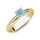 4 - Eudora Classic 6.50 mm Round Aquamarine Solitaire Engagement Ring 