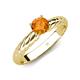 4 - Eudora Classic 6.50 mm Round Citrine Solitaire Engagement Ring 