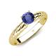 4 - Eudora Classic 6.50 mm Round Iolite Solitaire Engagement Ring 