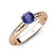 4 - Eudora Classic 6.50 mm Round Iolite Solitaire Engagement Ring 