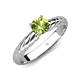 4 - Eudora Classic 6.50 mm Round Peridot Solitaire Engagement Ring 