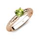 4 - Eudora Classic 6.50 mm Round Peridot Solitaire Engagement Ring 