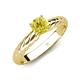 4 - Eudora Classic 6.00 mm Round Yellow Diamond Solitaire Engagement Ring 