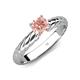 4 - Eudora Classic 6.50 mm Round Morganite Solitaire Engagement Ring 