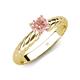 4 - Eudora Classic 6.50 mm Round Morganite Solitaire Engagement Ring 