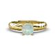 1 - Eudora Classic 6.00 mm Round Opal Solitaire Engagement Ring 