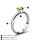 5 - Eudora Classic 6.50 mm Round Peridot Solitaire Engagement Ring 