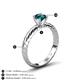5 - Eudora Classic 6.50 mm Round London Blue Topaz Solitaire Engagement Ring 