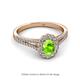 2 - Raisa Desire Peridot and Diamond Halo Engagement Ring 